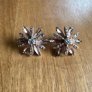 J Crew Pink Flower Stud Earrings